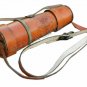 ANTIQUE BRASS TELESCOPE MARINE NAUTICAL LEATHER PIRATE SPYGLASS VINTAGE SCOPE