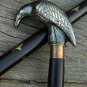 Brass Parrot Handle Antique Victorian Walking Cane Handmade Wooden Stick Gift