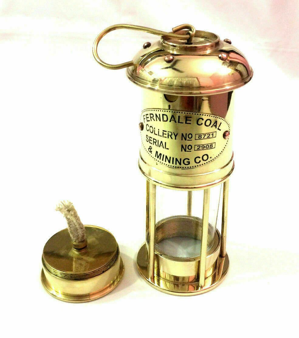 Antique Brass Beautiful Minor Lamp Vintage Maritime Ship Lantern Home Decor