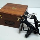 Vintage tamaya nautical sextant with wooden box maritime navigational instrument