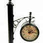 Antique double sided victorian station clock nautical maritime table decor watch