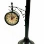 Antique double sided victorian station clock nautical maritime table decor watch
