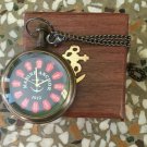 Brass Pocket Watch Mechanical Marine Anchor1912 Vintage Brass Chain Hand-winding