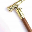 Vintage-Antique-Walking-Cane-Wooden-Walking-Stick-Brass