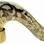 Vintage Antique Walking Cane Stick Sterling Handle Brass Knob-ONLY HANDLE