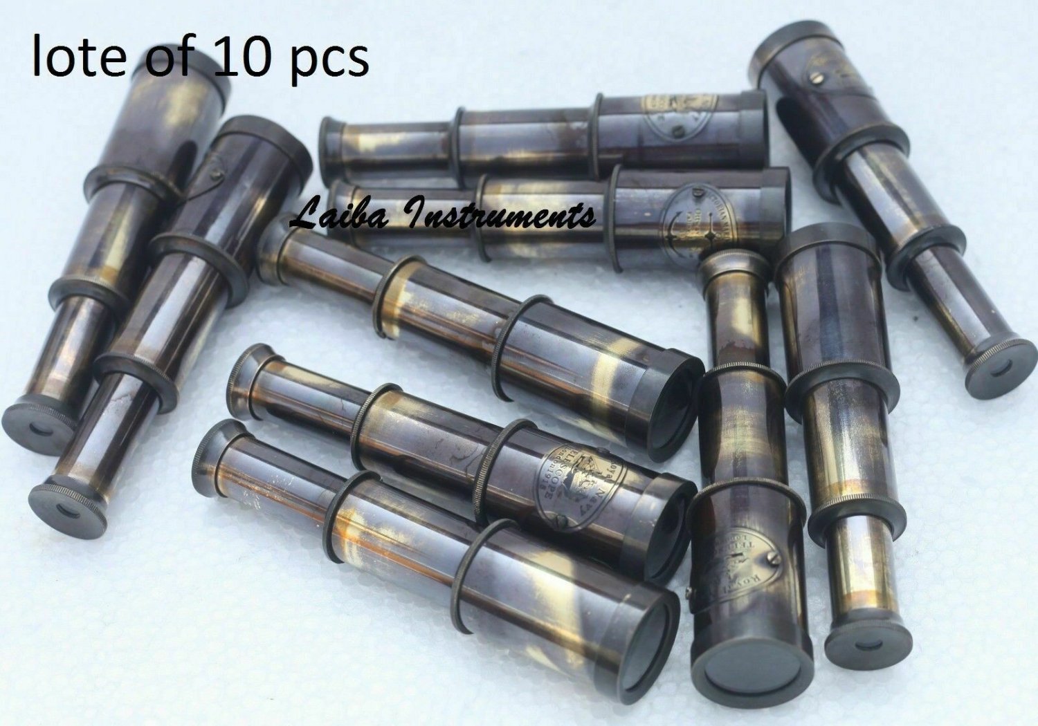 HANDMADE MARINE NAVY NAUTICAL BRASS TELESCOPE VINTAGE SPYGLASS SCOPE PIRATES 10"