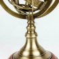 Antique style 8" brass armillary sphere astrolabe nautical marine tabletop globe