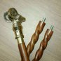 Solid Brass Goat Head Handle Vintage Style Victorian Wooden Walking Stick Cane