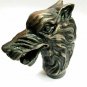 SET OF 2 SOLID ALUMINIUM DRAGON HEAD HANDLE FOR WOOD CANE WALKING STICK HANDMADE