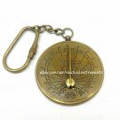 Sundial Pocket Watch Key Chain Antique Finish