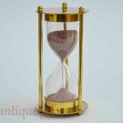 ANTIQUE BRASS NAUTICAL MARITIME HOURGLASS SAND TIMER 4" @