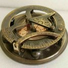 4" Gilbert & Sons London Pocket Sundial Maritime Antique Brass Nautical Compass