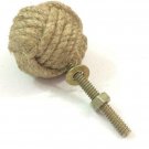 Lot of 10 Nautical Knot Rope Knob/Jute Door Knobs Beach Seaside Home Decor Gift
