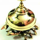 Brass Polished Crab Style Ornate Hotel Desk Bell Sale Service Counter Bell Decor