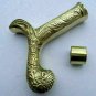 Designer Brass Derby Head Handle ONLY Victorian Wooden Walking Stick cane Gift