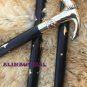 Vintage Solid Brass Ship Anchor Head Handle Wooden Shaft Walking Cane Stick Gift