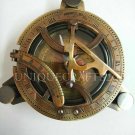 ANTIQUE NAUTICAL VINTAGE BRASS 4" SUNDIAL COMPASS MARINE REPLICA GIFT ITEM.