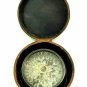3" Nautical Antique Maritime Brass Gilbert Sundial Compass with Wooden Box