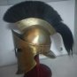 Spartan King Helmet Movie 300 Leonidas Brass Marine Steel Plating Liner SCA LARP