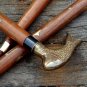 Walking Stick Cane Nautical Vintage Style Designer Fish Brass Handle  Replica