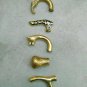 Solid Brass Designer Head Handles For Wooden Walking Stick Cane Gift Set Of 5