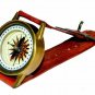 Antique Vintage Style Marine Nautical Brass Sundial compass Wrist Watch