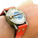 Nautical Brass Sundial Compass Vintage Wrist watch gift