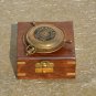 Antique Finish Vintage Style Nautical Brass Compass With Wooden Box