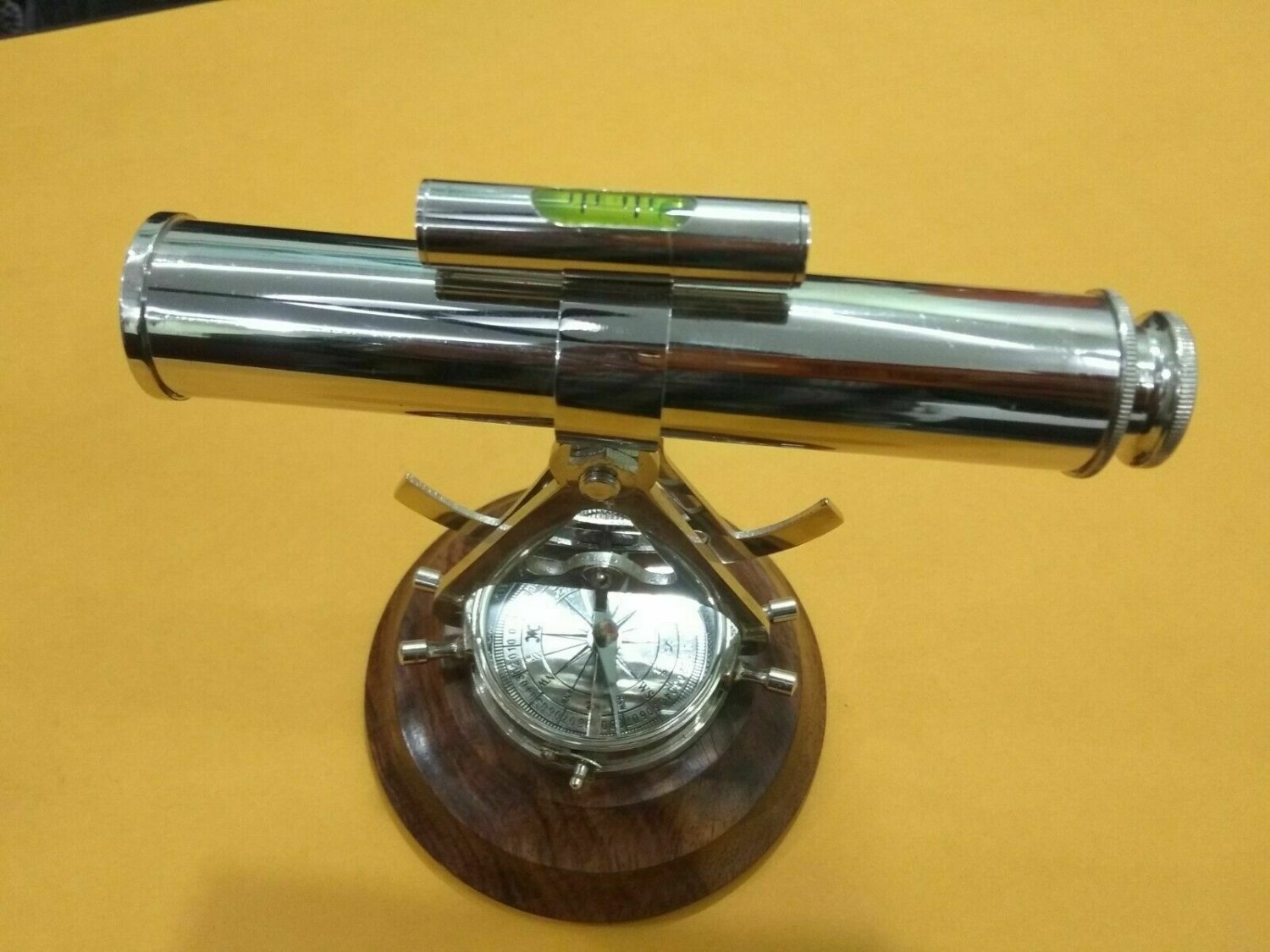 NAUTICAL BRASS ALIDED TELESCOPE WITH COMPASS COLLECTIBLE HANDMADE INSTRUMENTS