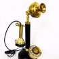 Candlestick brassTelephone Rotary Dial Old Retro Vintage Phone