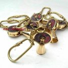 Lot of 10 Nautical Brass Telegraph Key Chain Vintage Ship Engine Room Telegraph