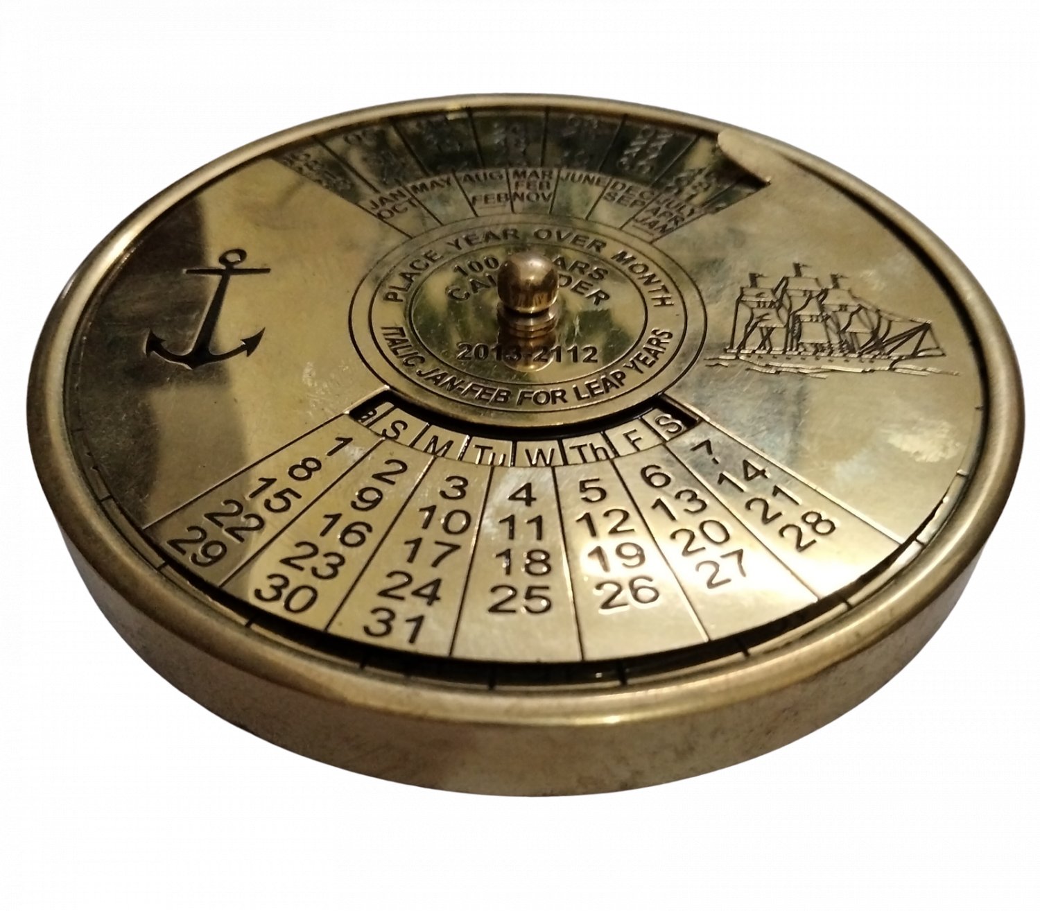 Beautiful Attractive Indian Made Brass Calendar Collectible Gift For Decoration