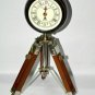 Antique vintage beautiful handmade clock home decor with wooden tripod stand