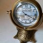 Antique Brass Metal Table Top Clock Globe Desk Clock On Stand Decorative