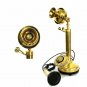 Antique Vintage Candle Stick Phone Brass Rotary Dial Wired Telephone Home Decor.
