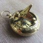 Brass Sundial Compass - Necklace Pendant - Old Vintage Antique Pocket Style