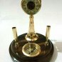 Table Top Ship Telegraph Clock With 2 Pens Holder Compass Desk Accessorize Gift
