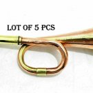 Lot Of 5 Miniature Brass plate Trumpet Copper Bugle Instrument Horn Trumpet Gift