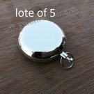 Brass Pocket Compass Nickel Plated Push Button Nautical Compass Lot of 5 pcs