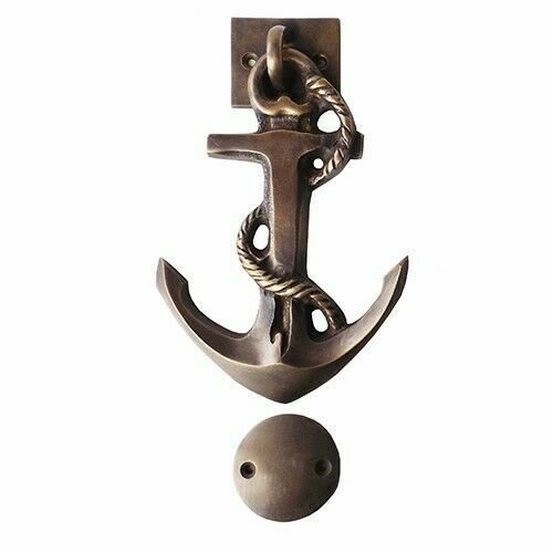 VINTAGE Anchor Door Knocker Antique Solid Brass Classic Unique Hardware Decor