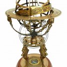18" Nautical Brass Sphere Engraved Armillary Antique Vintage Astrolabe Compass