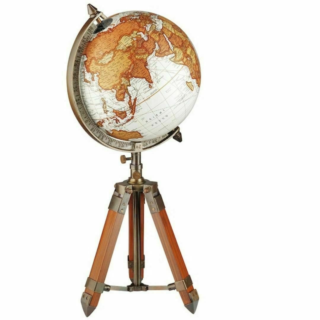 World Map Globe Atlas with tripod stand Nautical Home Decorative Globe Gift