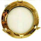 Vintage Brass12" Nautical Ship Glass Porthole Shiny Finish Boat Window Decor