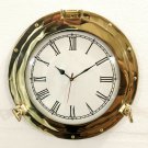 Antique Marine Brass Ship Porthole Analog Clock Nautical Wall Clock Home Decor
