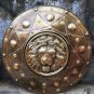 Medieval Handcrafted King Lion Face Shield 22" Metal Round Shield