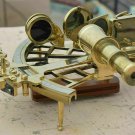 Vintage Brass Nautical Sextant Solid Brass Navigation Functional Marine Working.