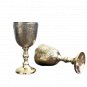 Brass Glass/Cup Handmade Embossed Chalice Glass Vintage Wine Goblet Glass