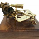 8" Nautical Maritime Brass Antique Sextant Astrolabe Working Sextant Wooden Box