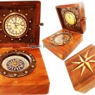 Compass Clock Bond Street Maritime Pocket Gift Brass Ship