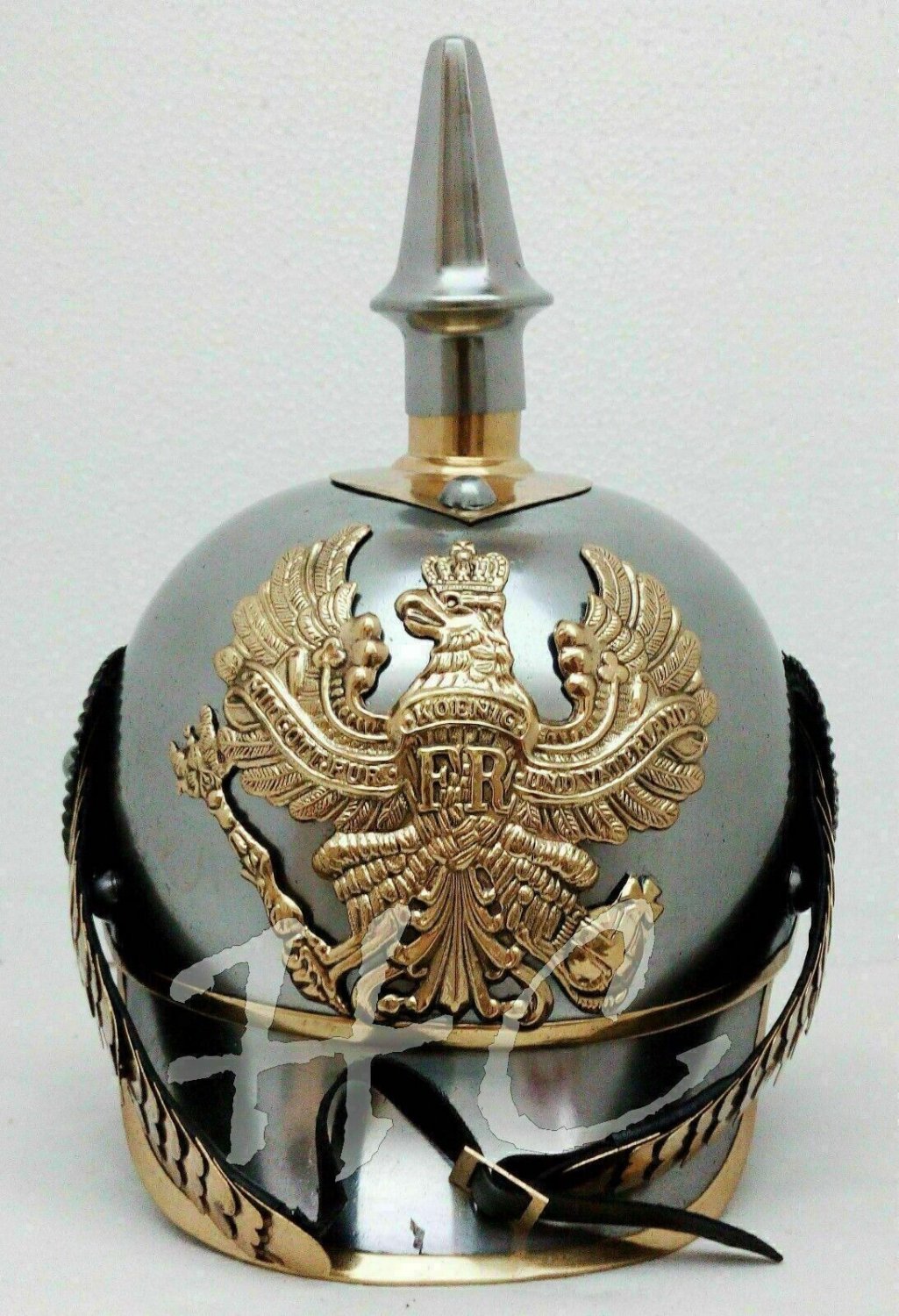 Brass Design German Helmet Prussian Imperial Officer Spike pickelhaube Helmet